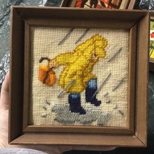 Vintage Framed Cross Stitch